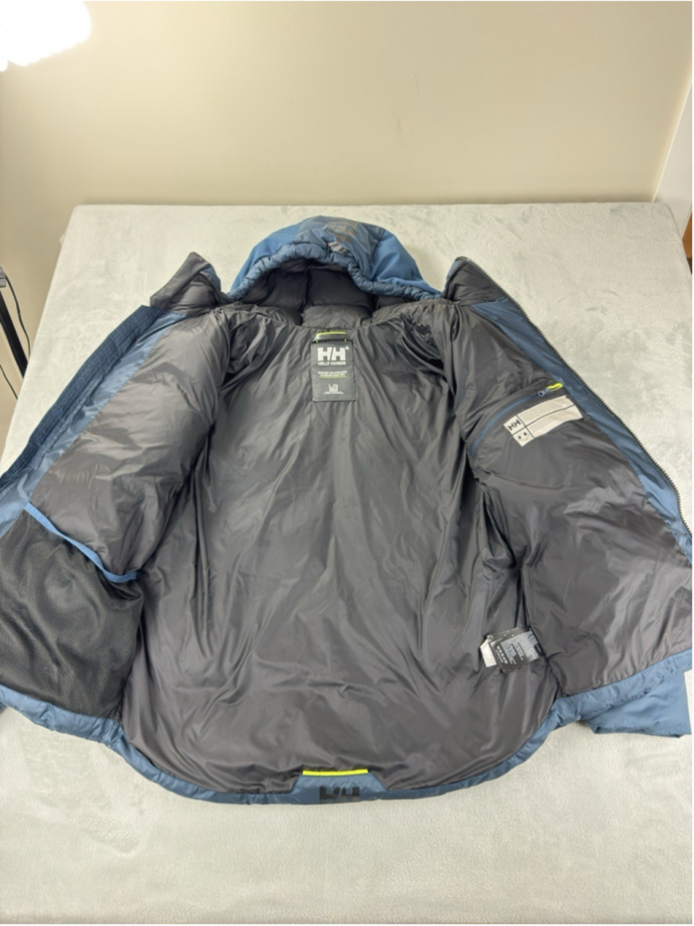 Helly Hansen Active Winter Parka Men Large Blue Puffer Jacket 100% Polyamide - Picture 5 of 16